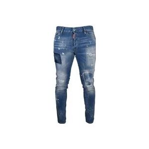 Dsquared2 Versleten Slim-Fit Jeans , Blue , Heren , Maat: 2XL