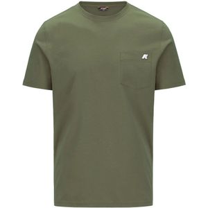 K-Way - Korte Mouwen T-shirt - Heren - Ronde Hals - 1 Zak - Applicatie Details