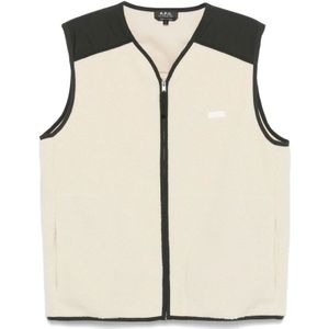 A.p.c., Heren, Jassen, Beige, Maat: M Poliester,