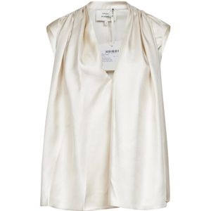 Loulou Studio, Dames, Tops, Wit, Maat: S