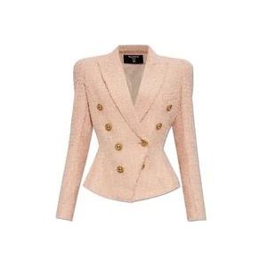 Balmain Tweed blazer , Pink , Dames , Maat: M