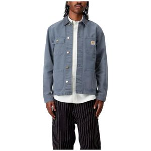 Carhartt Wip, Heren, Jassen, Blauw, Maat: S Katoen,