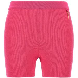 Jacquemus, Dames, Korte broeken, Roze, Maat: 2XS Viscose,