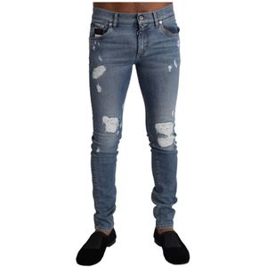 Dolce & Gabbana, Heren, Jeans, Blauw, Maat: XS Katoen,