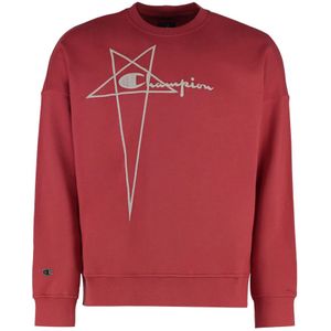 Rick Owens, Heren, Sweatshirts & Hoodies, Rood, Maat: S Katoen,