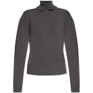 Burberry, Dames, Truien, Grijs, Maat: S Wol,