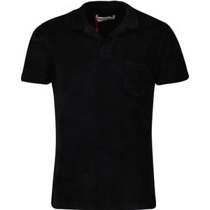 Orlebar Brown, Heren, Tops, Zwart, Maat: L Katoen,