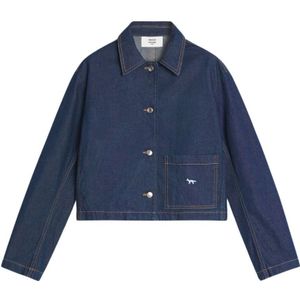 Maison Kitsuné, Dames, Jassen, Blauw, Maat: L Katoen,