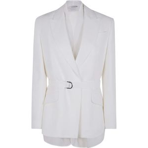 Brunello Cucinelli, Dames, Jassen, Wit, Maat: M Wol,