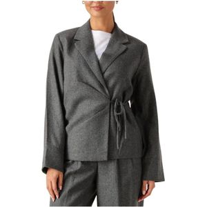 Second Female, Dames, Jassen, Grijs, Maat: XS Poliester,