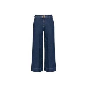 Pinko Flare Denim Stretch Blauwe Jeans , Blue , Dames , Maat: W26