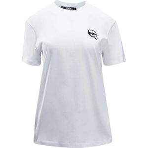 Karl Lagerfeld, Dames, Tops, Wit, Maat: S Katoen,