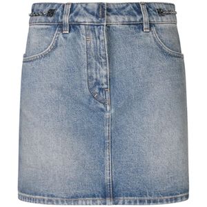 Givenchy, Dames, Rokken, Blauw, Maat: S Denim,