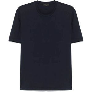 Roberto Collina, Heren, Tops, Blauw, Maat: M