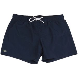 Lacoste, Heren, Badkleding, Blauw, Maat: S Poliester,
