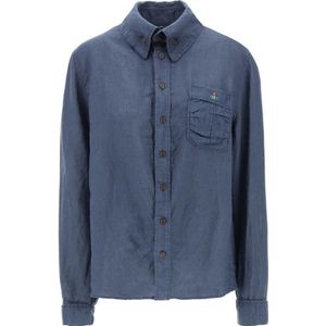 Vivienne Westwood, Heren, Overhemden, Blauw, Maat: XS Katoen,