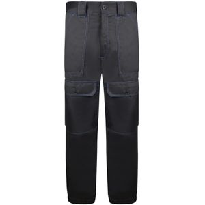 Msgm, Heren, Broeken, Zwart, Maat: S Katoen,