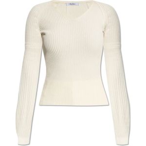 Max Mara, Dames, Truien, Wit, Maat: S Katoen,