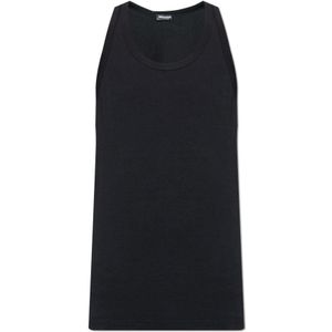 Dsquared2, Heren, Tops, Zwart, Maat: S Katoen,