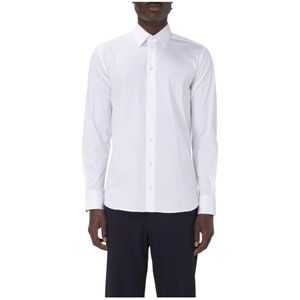 Emporio Armani, Heren, Overhemden, Wit, Maat: XL Katoen,