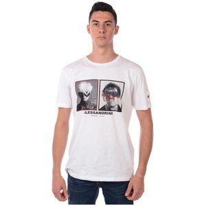 Daniele Alessandrini, Heren, Tops, Wit, Maat: XL Katoen,