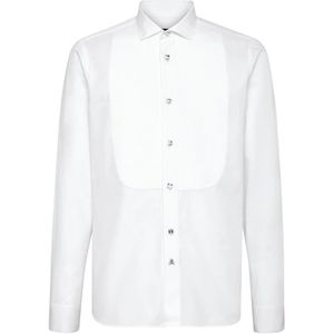 Philipp Plein, Heren, Overhemden, Wit, Maat: S Katoen,