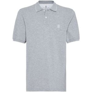 Brunello Cucinelli, Heren, Tops, Grijs, Maat: S Katoen,