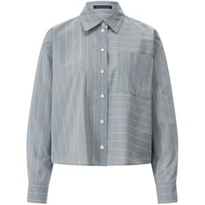 Luisa Cerano, Dames, Blouses & Shirts, Blauw, Maat: S Katoen,