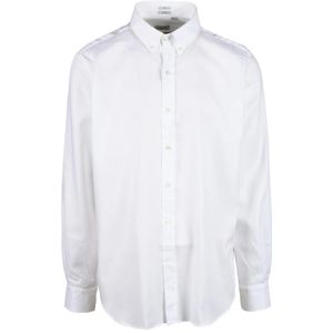 Himon's, Heren, Overhemden, Wit, Maat: S Katoen,