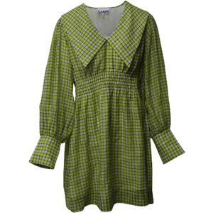 Ganni Polyester dresses , Green , Dames , Maat: XL