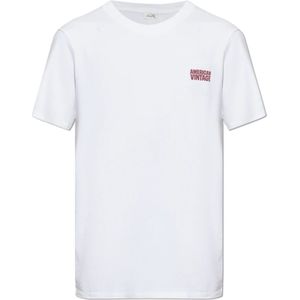 American Vintage, Heren, Tops, Wit, Maat: M Katoen,