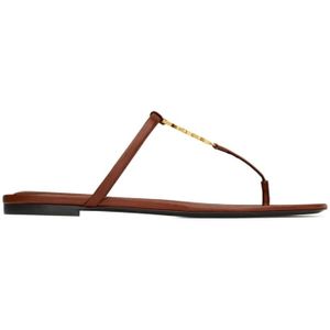 Saint Laurent, Dames, Schoenen, Bruin, Maat: 36 EU Leer,