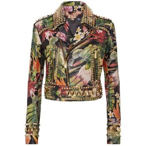 Philipp Plein, Dames, Jassen, Veelkleurig, Maat: L Leer,