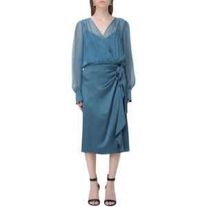 Alberta Ferretti, Dames, Jurken, Groen, Maat: L