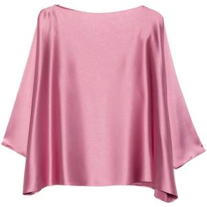 Gianluca Capannolo, Dames, Blouses & Shirts, Roze, Maat: S Satijn,
