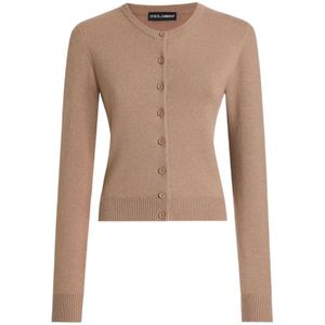 Dolce & Gabbana, Dames, Truien, Bruin, Maat: L