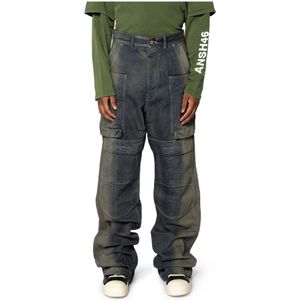 Rick Owens, Heren, Jeans, Grijs, Maat: W30 Katoen,