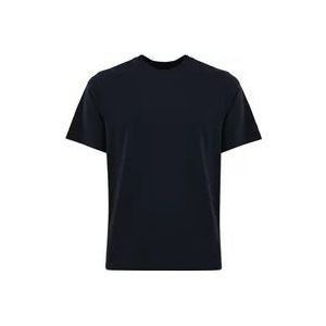 Autry Katoenen Heren T-shirt: Ronde Hals Korte Mouw Rechte Zoom Slim Fit , Blue , Heren , Maat: L
