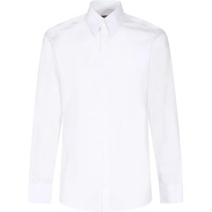 Dolce & Gabbana, Heren, Overhemden, Wit, Maat: XL Katoen,