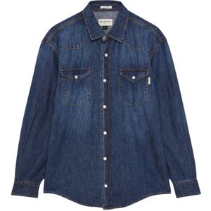 Roy Roger's, Heren, Overhemden, Blauw, Maat: 3XL Denim,