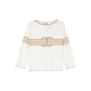 Twinset Long Sleeve Tops , White , Dames , Maat: L