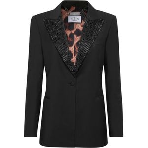 Philipp Plein, Dames, Jassen, Zwart, Maat: XS Wol,