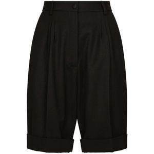 Dolce & Gabbana, Dames, Korte broeken, Zwart, Maat: 2XS Zijde,
