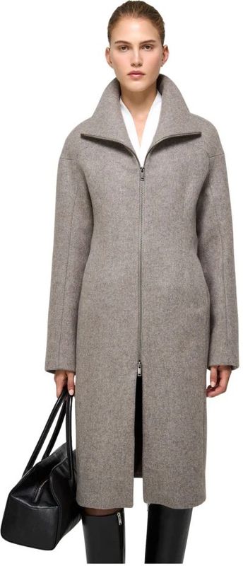 Vsp, Dames, Mantels, Grijs, Maat: XS Wol,