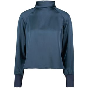 Zero, Dames, Blouses & Shirts, Blauw, Maat: XS