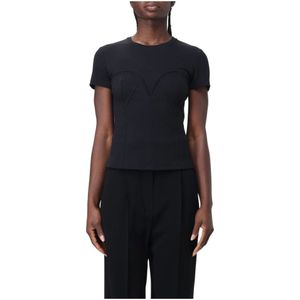 Blumarine, Dames, Tops, Zwart, Maat: S