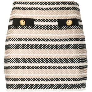 Elisabetta Franchi, Dames, Rokken, Beige, Maat: S