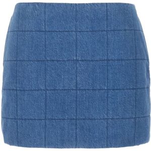 Gucci, Dames, Rokken, Blauw, Maat: XS Katoen,