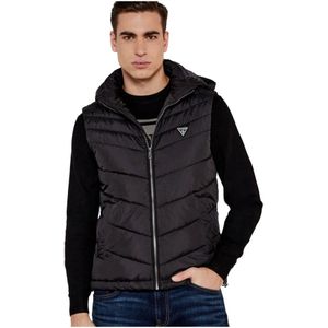 Guess, Heren, Jassen, Zwart, Maat: S Poliester,