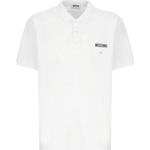 Moschino, Heren, Tops, Wit, Maat: M Katoen,